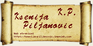 Ksenija Piljanović vizit kartica